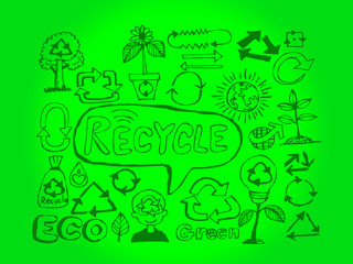 Eco Idea Sketch and Eco friendly Doodles