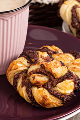 Puff pastry with chocolate