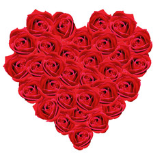 Obraz na płótnie Canvas Kwiatowy Serce, Czerwona, Róża,