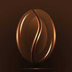 Background of coffee bean. Vector