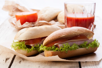 Sandwiches on paper