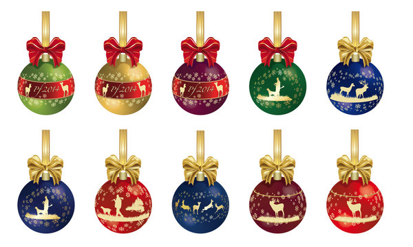 Hunting Christmas Decoration With Ribbon - Series 10 Decorations