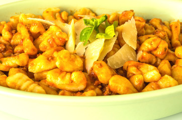 Gnocchi with ragù,original italian recipe