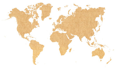 Fototapeta premium world map with carton paper background