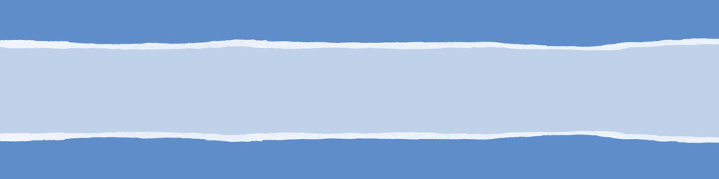 Ripped blue paper banner