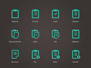Clipboard icons.