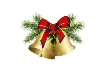 Tannengrün und Weihnachtsglocken