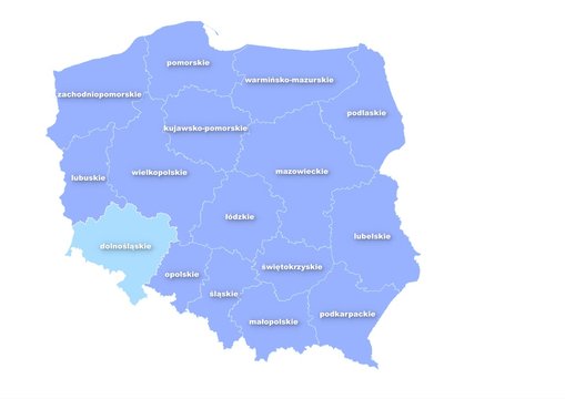Fototapeta Administracyjna mapa polski