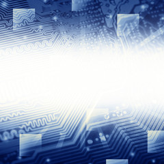 Detail of an electronic printed circuit board