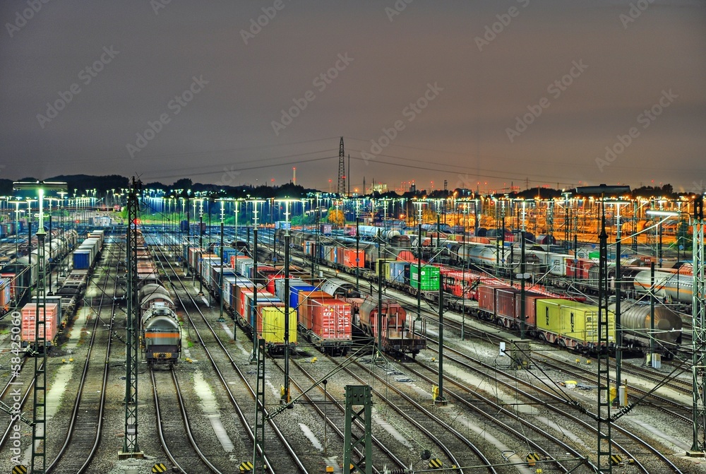 Fototapete Rangierbahnhof