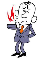 肩こりのビジネスマン