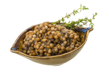 Backed lentils