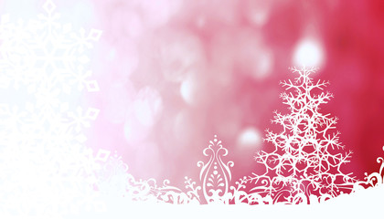 Christmas background with Christmas tree