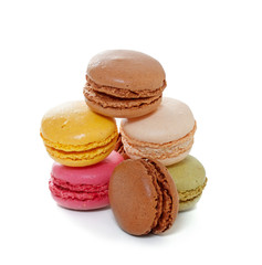 French macarons. Isolate on white background
