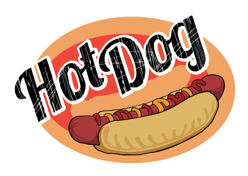 Vintage Hot Dogs Sign
