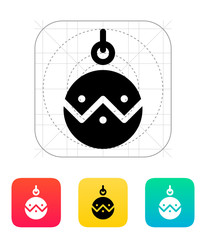 Christmas bauble icon.