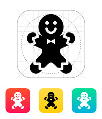 Gingerbread man icon.