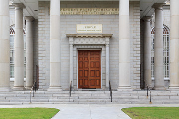 Entrance to the presbyterian church