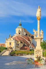 Fototapeta na wymiar Eisenstadt Góry Kościół (Haydn Kościół na Kalvarienberg), Burg
