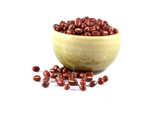 Red beans isolated on white background