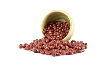 Red beans isolated on white background