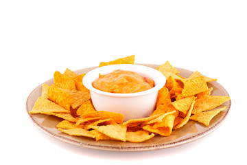 Nachos and cheese sauce