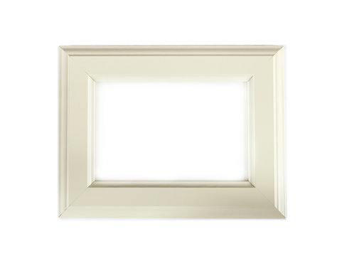 White photo frame isolated on white