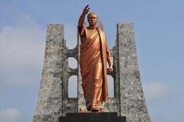 Kwame Nkrumah Memorial Park Monument - obrazy, fototapety, plakaty