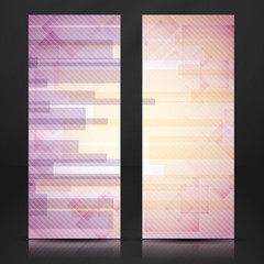 Abstract Pink Rectangle Shapes Banner.