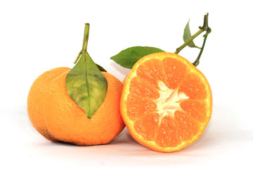 Group of orange and leaves