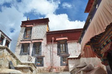 Fototapeta na wymiar Tybet, 15 wieku Buddyjski klasztor w pobliżu Lhasy Sera