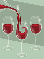 Wine background. Vector illustration.