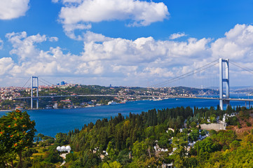 Bosphorus bridge in Istanbul Turkey
