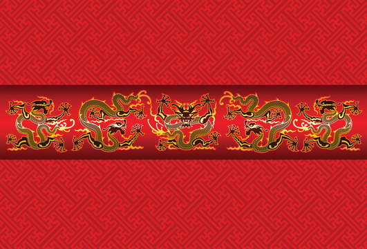 Illustration of mythological animal - a Chinese dragon