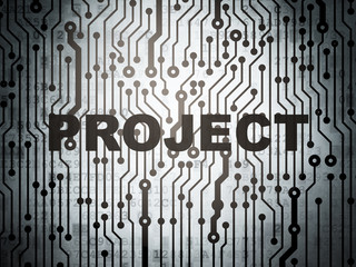 Business concept: circuit board with Project
