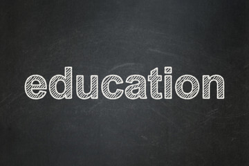 Obraz premium Education concept: Education on chalkboard background