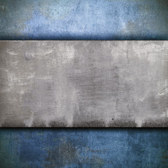 blue metal panel
