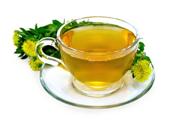 Herbal tea with a bouquet of Rhodiola rosea