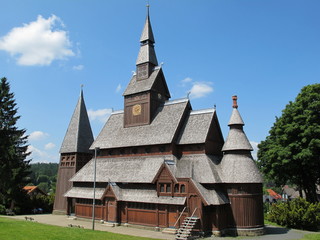 Fototapeta na wymiar Gustav Adolf stavkirke w Clausthal (Harz)