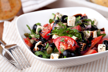 vegetable salad with feta cheese