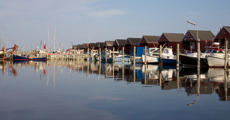 Fototapeta na wymiar Fisherman houses, Rodvig DK