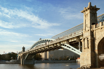 The Pushkin bridge in Gorki park, Moscow
