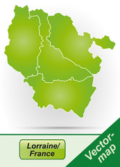 Grenzkarte von Lothringen mit Grenzen in Grün