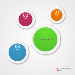 Abstract infographics number options template.