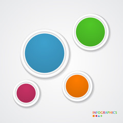 Abstract infographic template with paper tags.