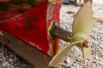 Brass boat propeller