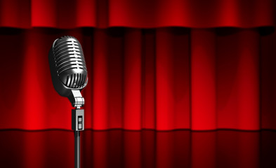 microphone on scene