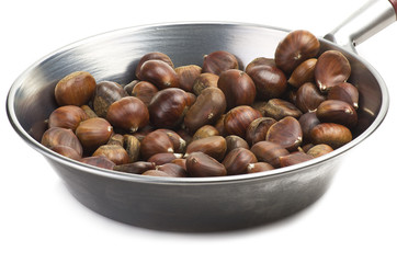 delicious group of chestnuts close up shoot