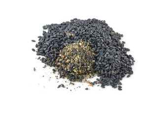Sesame seeds isolated on white background