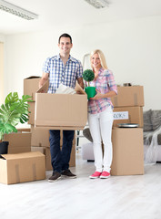 Couple moving  home